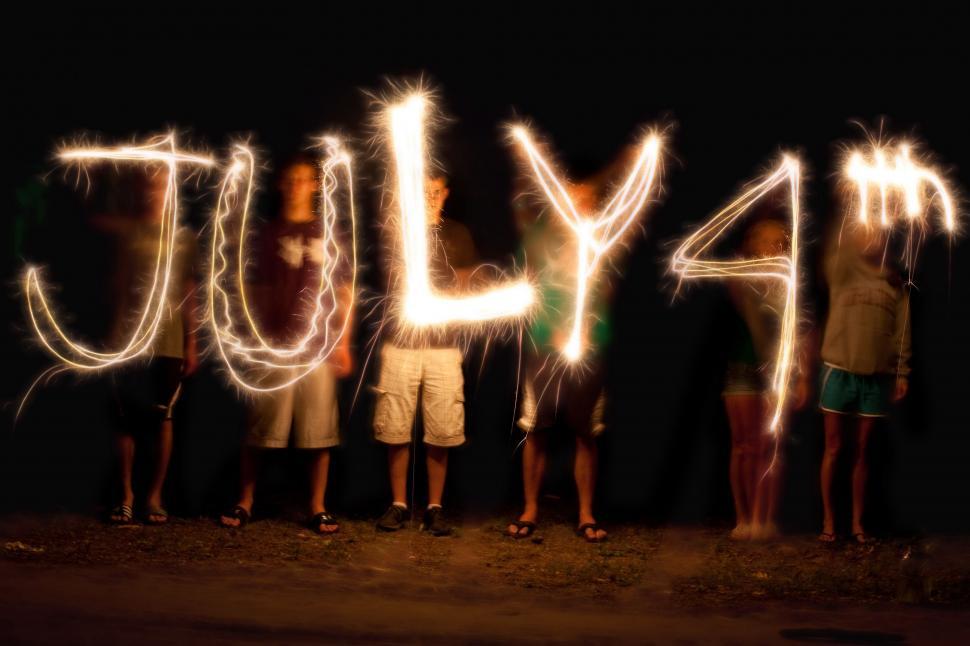Free Image of Sparkler Writing 