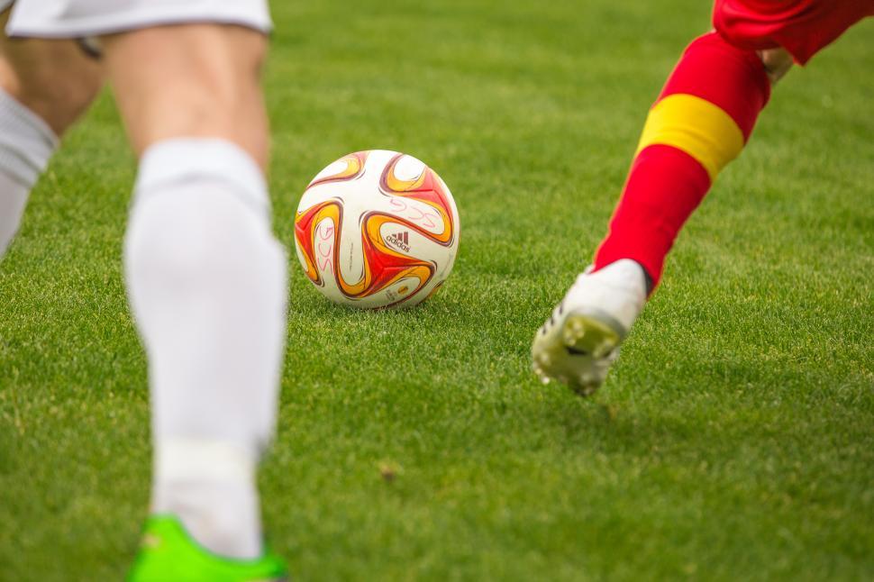 Free Image of Football on field 