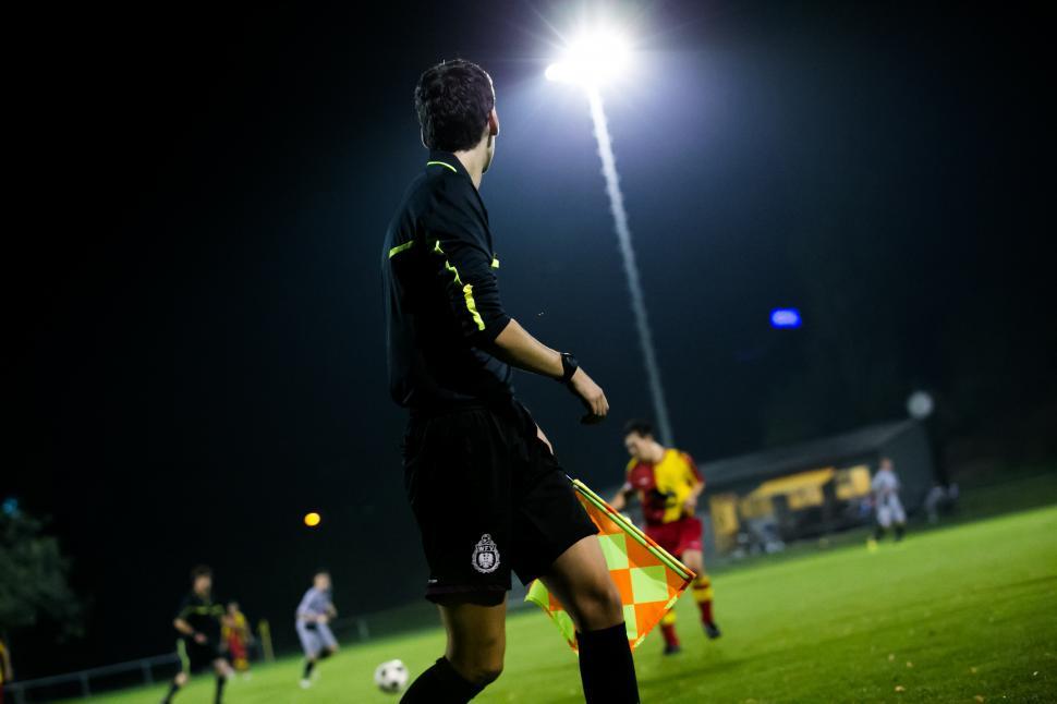 Free Image of Linesman at football match 