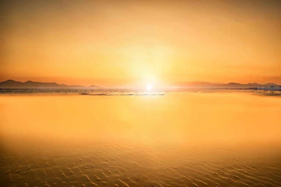 Free Image of Awesome Sunset At The Tropical Nature 