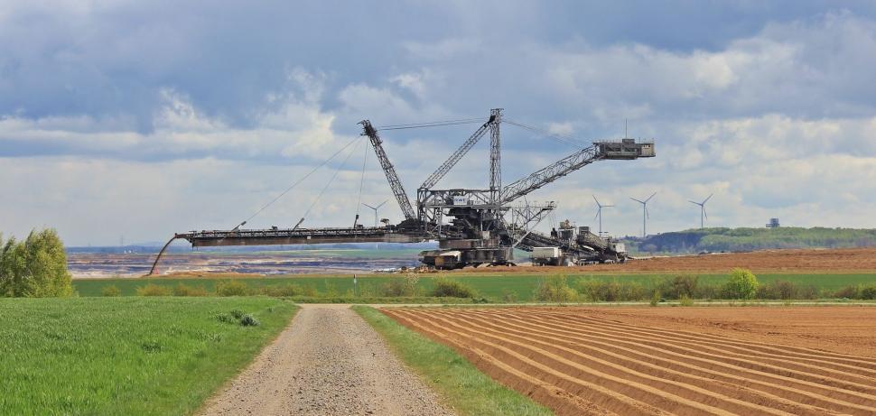 Free Image of Open-pit mining and agricultural land 
