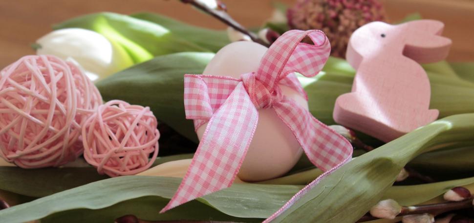 Free Image of Easter Egg and Bunny 