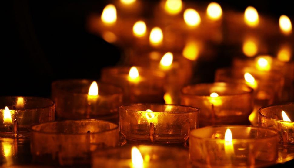 Free Image of Burning Tealights  