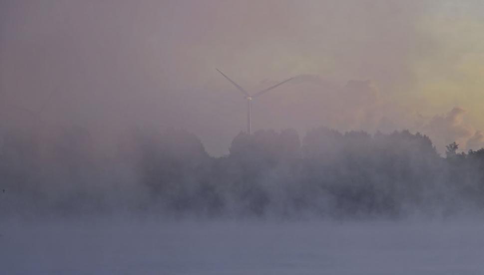 Free Image of Wind Turbines and Fog 