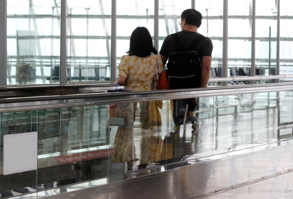 Free Image of Passengers at an Airport  