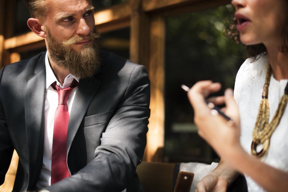 Free Image of Conversation outdoors 