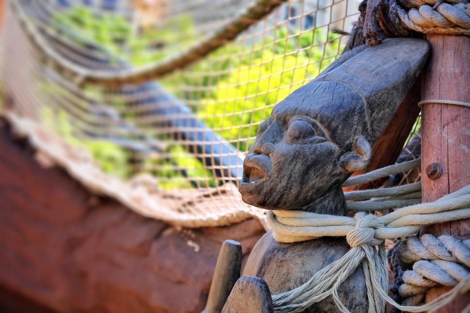 Free Image of Abstract Vintage Antique African Mask 