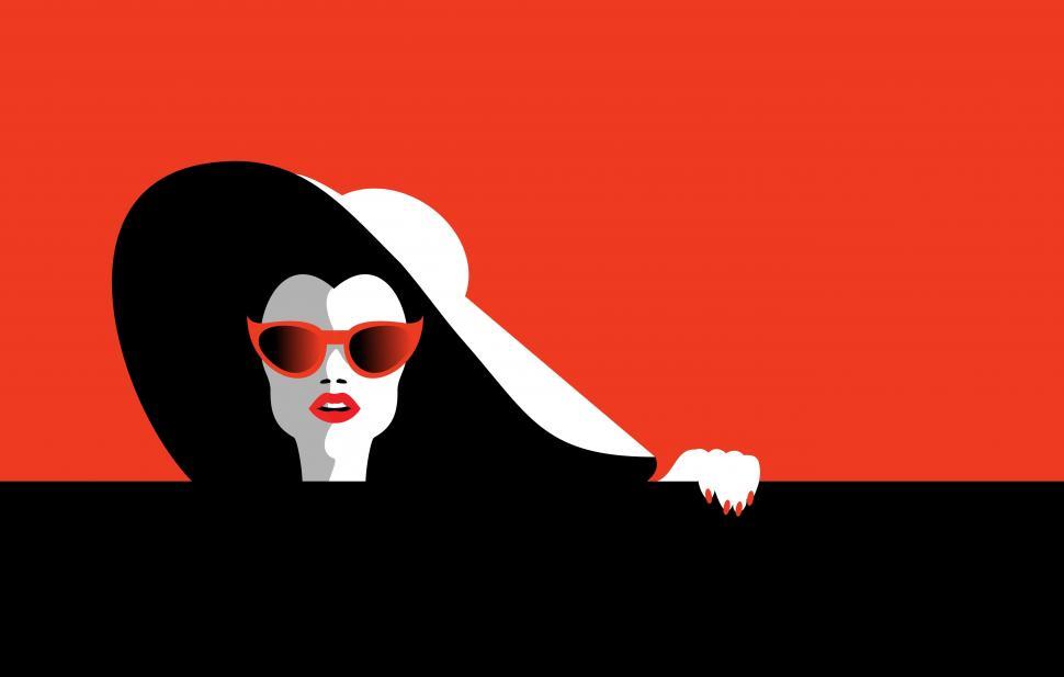 Free Image of Stylish Woman - Minimalist Drawing  