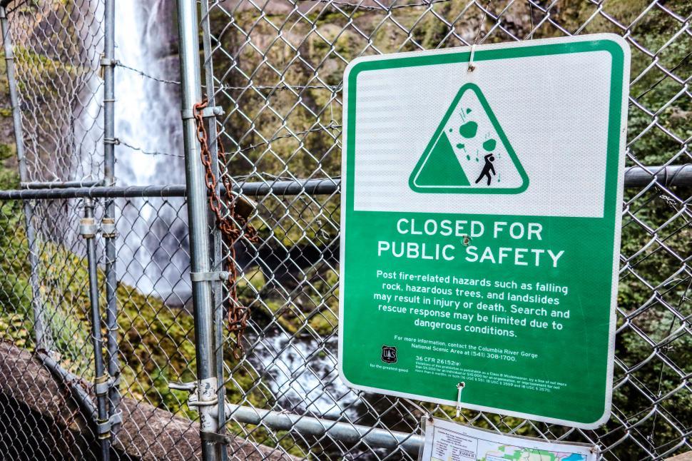 Free Image of Closed for Public Safety Sign 