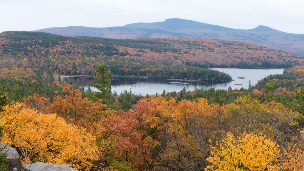 Free Image of Mountain Lake Panaramic View 