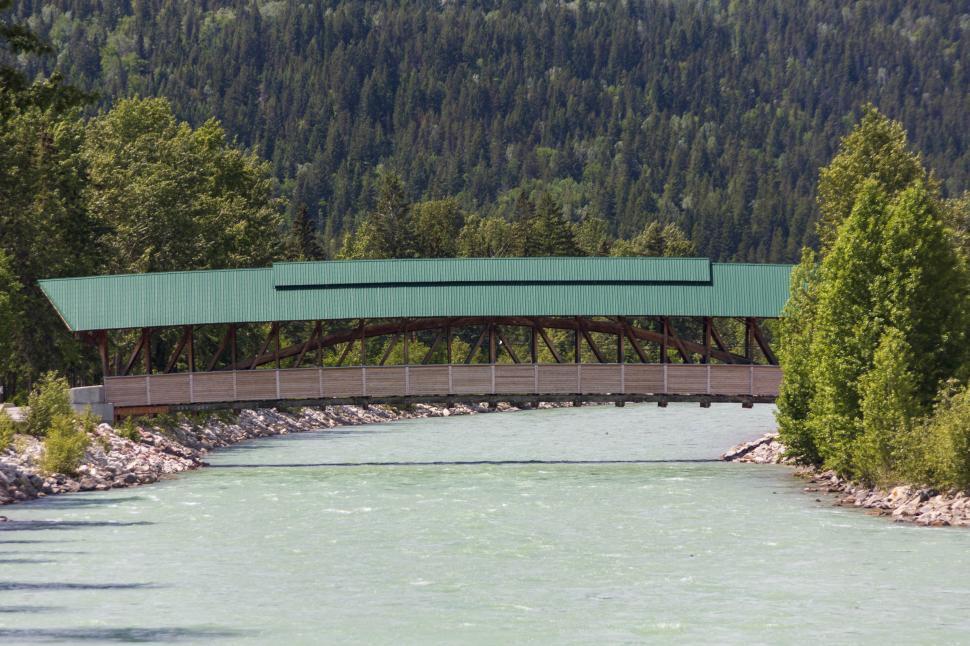 Free Image of Bridge over mountain river 