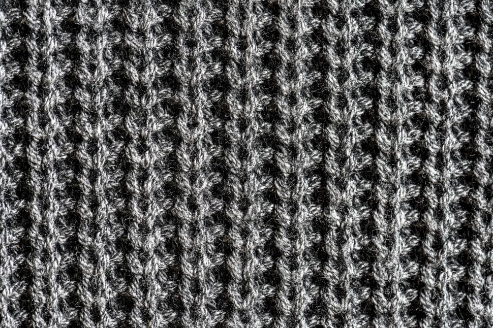 Free Image of Close up of knitted wool pattern 