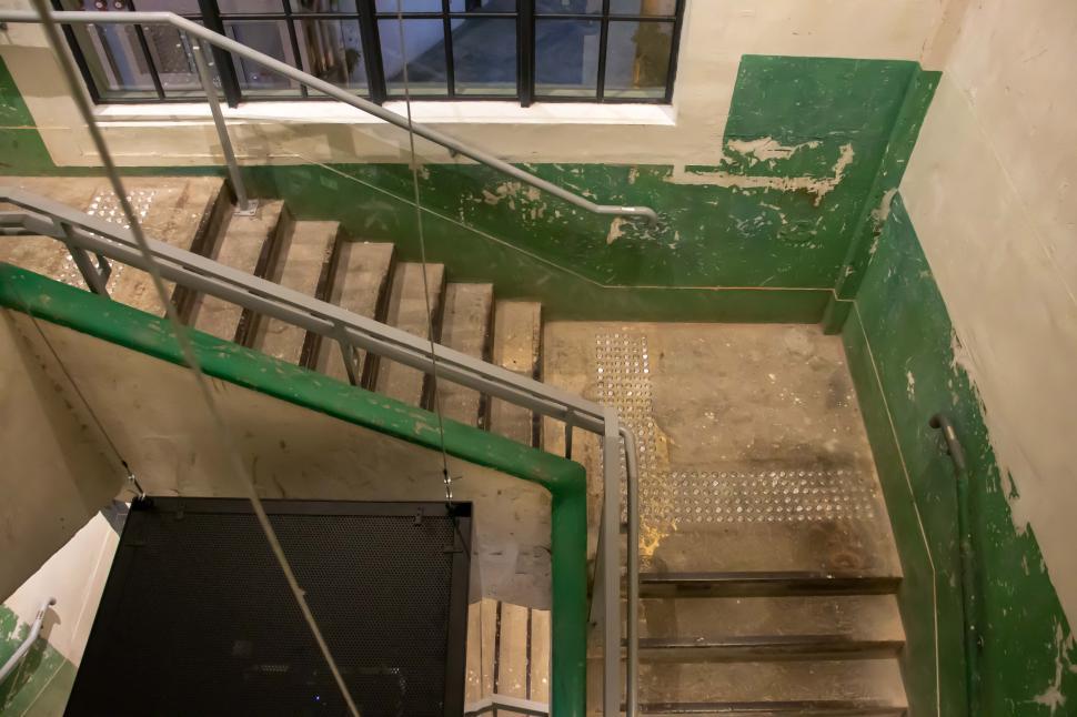 Free Image of Tsuen Wan, Hong Kong - 14 December, 2019 old style staircase of Nan Fung Cotton Mills in Hong Kong  