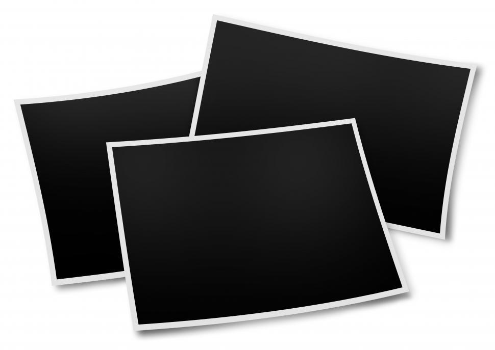 Free Image of Three photo frames with shadow illustration 