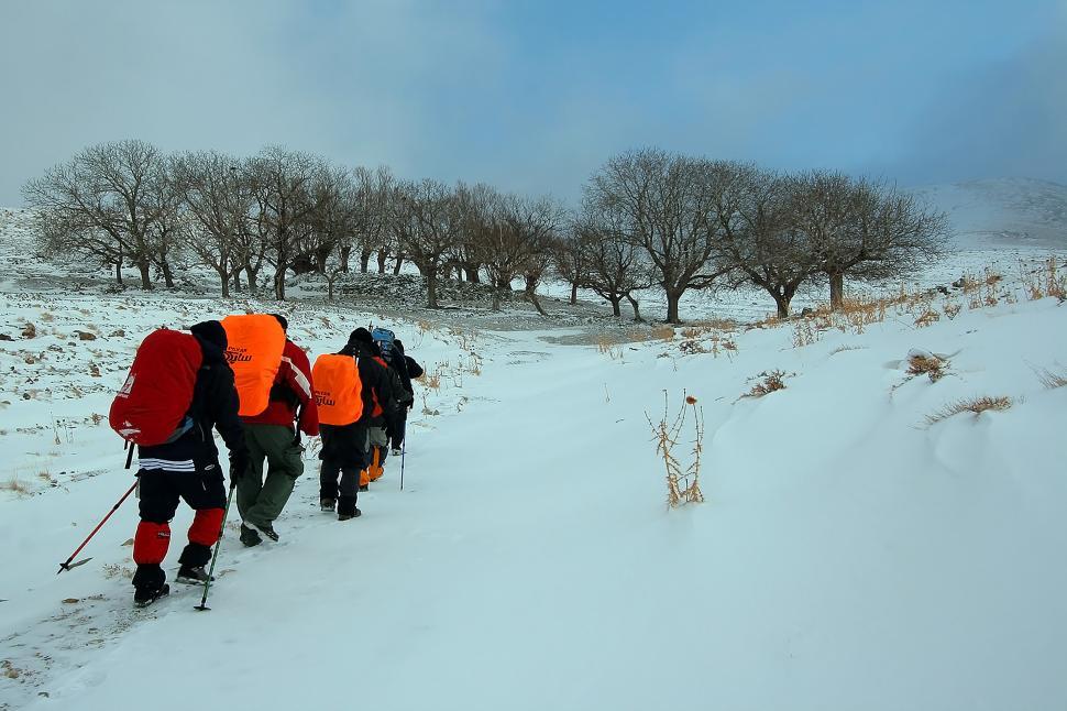 Free Image of Nature of Qom Province - Mountaineering in the Snow 