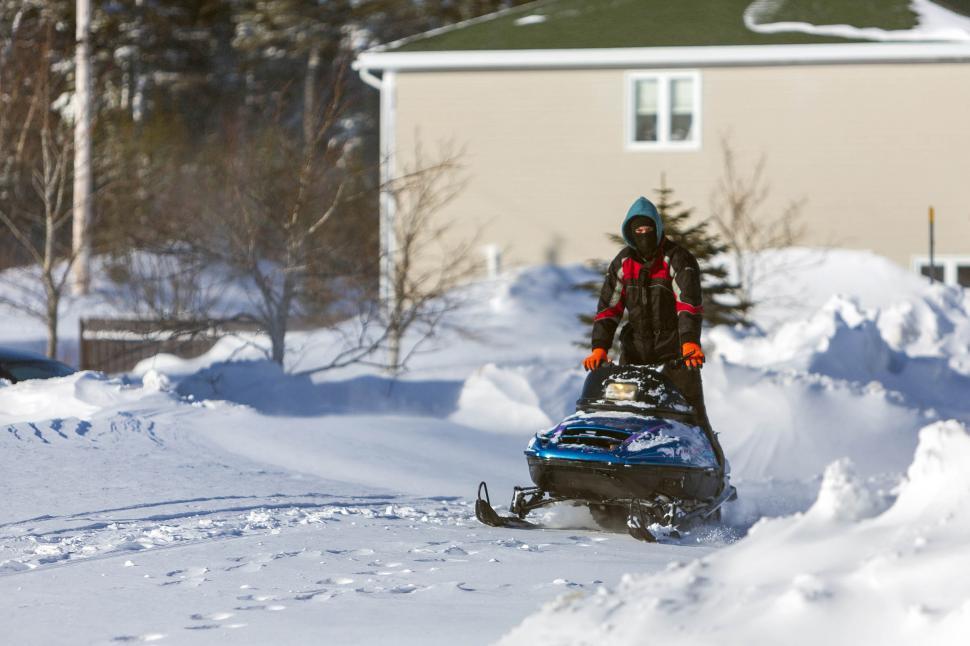 Free Image of Snowmobile Rider 