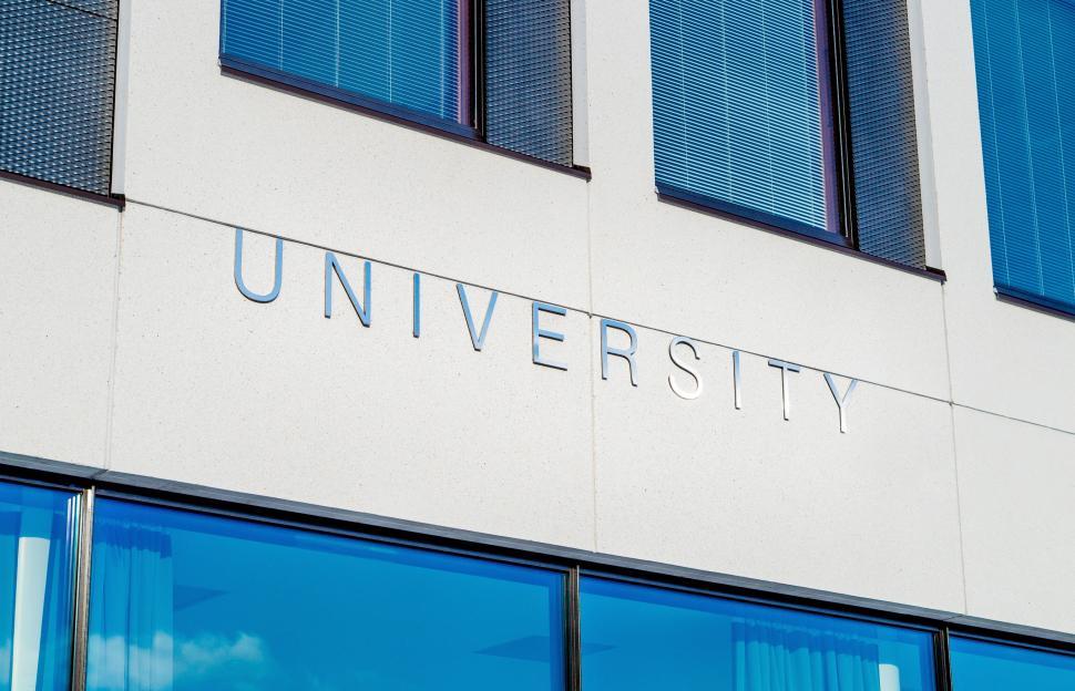 Free Image of University steel signage 