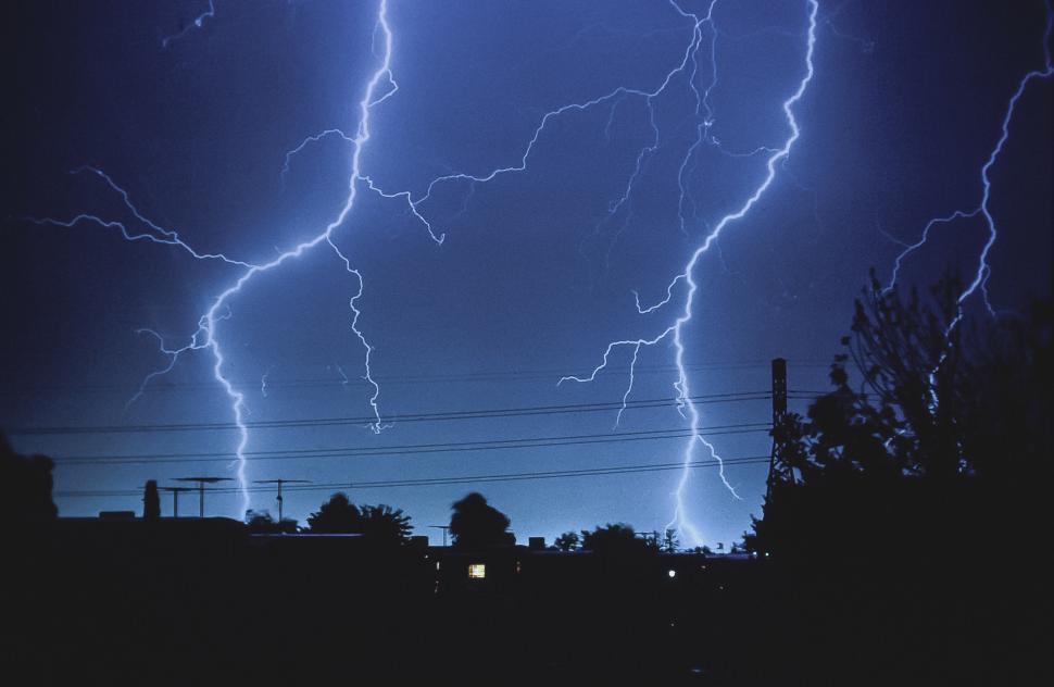 Free Image of Storm Glow and Lighting 