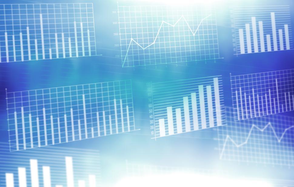 Free Image of Various business graphs and charts background 