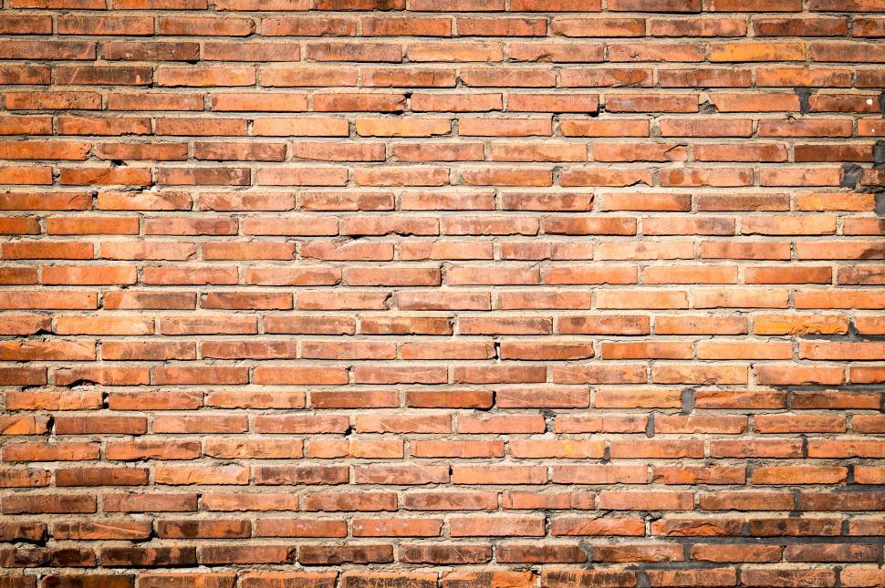 Free Image of Old wide thin brick wall texture 