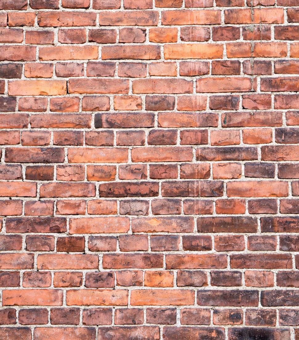Free Image of Vertical red brick wall texture 