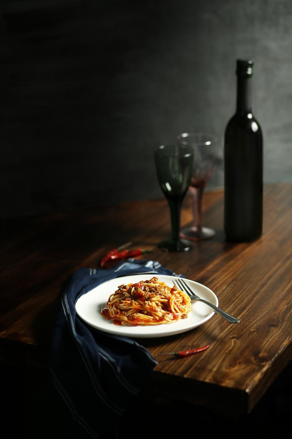 Free Image of Bucatini Amatriciana Pasta 