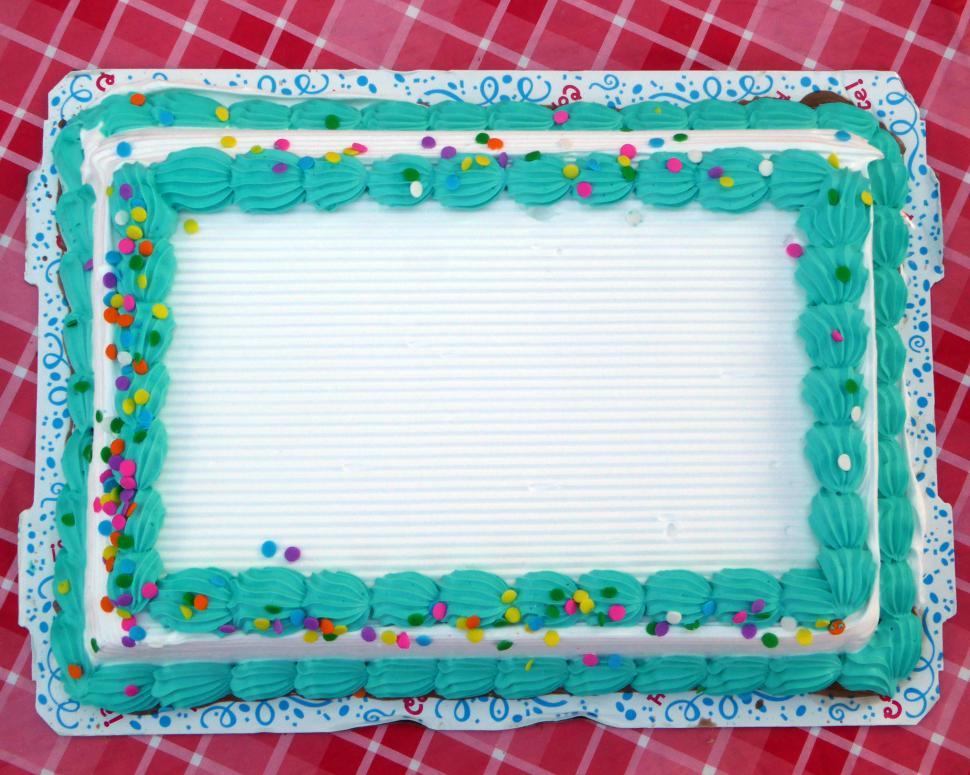 Free Image of Blank Sheet Cake 