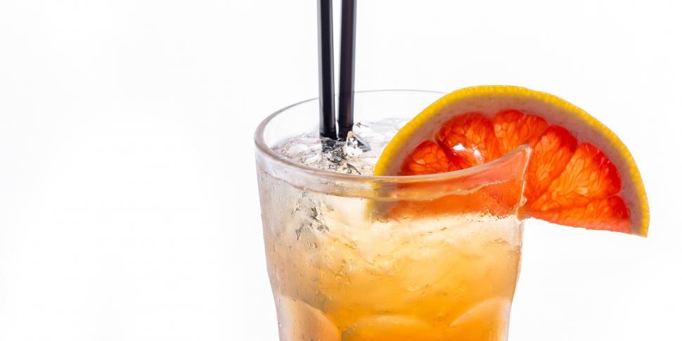 Free Image of Close up of a glass of tropical cocktail 