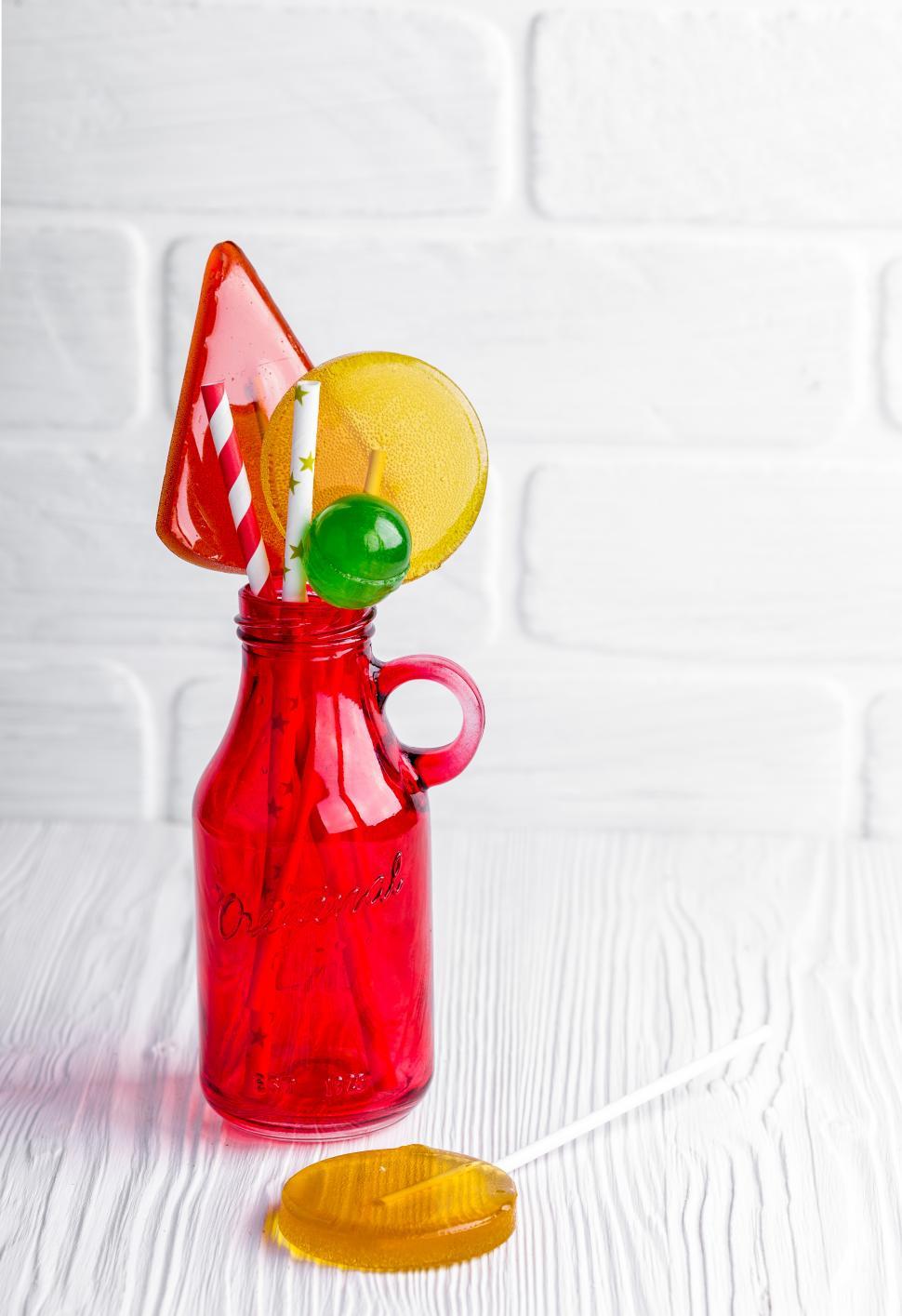 Free Image of Close up of a variety of lollipops and candies 