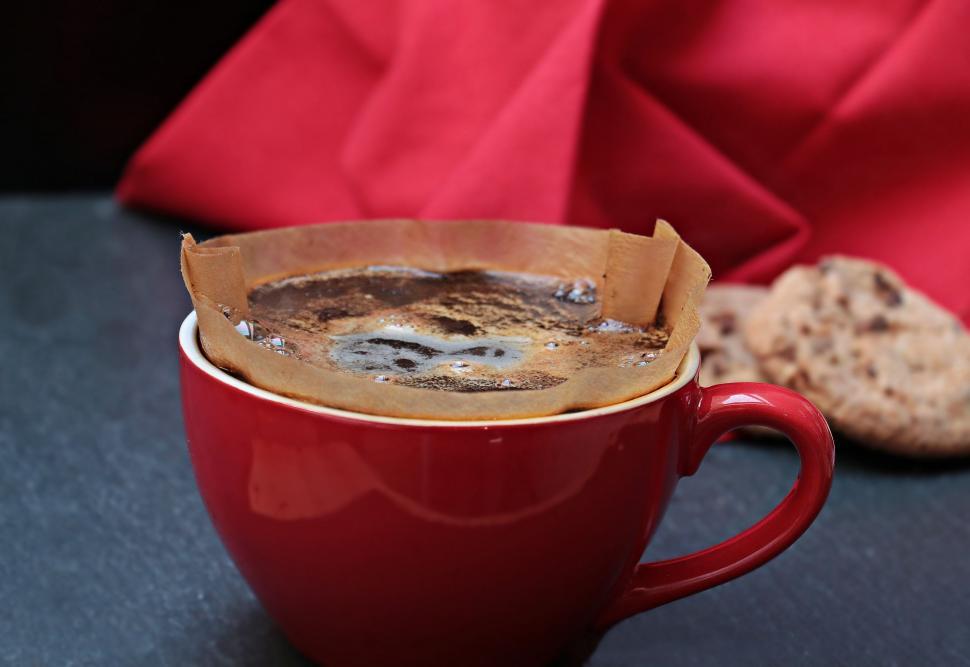 Free Image of Coffee filter in a mug 