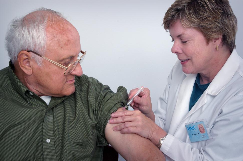 Free Image of Man Getting an Immunization Shot 