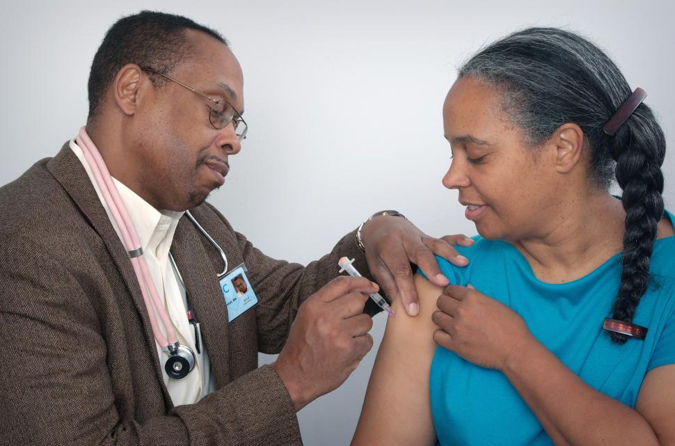 Free Image of Woman Receiving Immunization 
