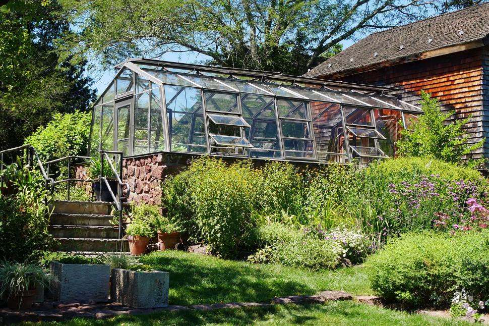 Free Image of Greenhouse with Stone Foundation 