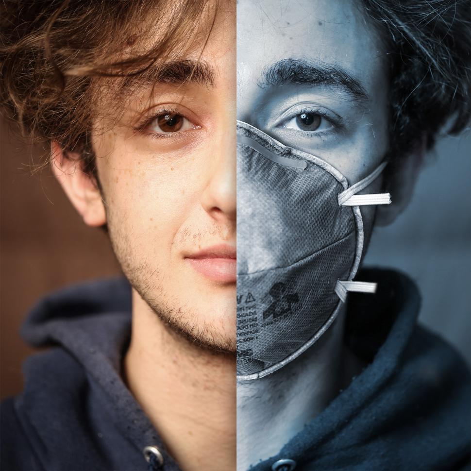 Free Image of New Normal - Young person wearing protective face mask  