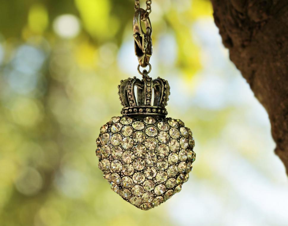 Free Image of Crystal Crown Pendant 