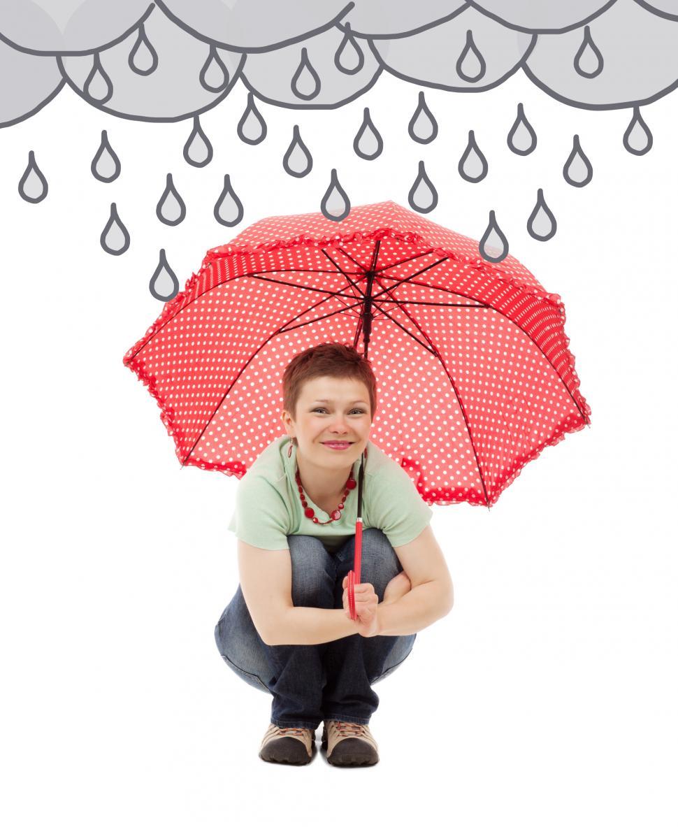 Free Image of Woman in the Rain  