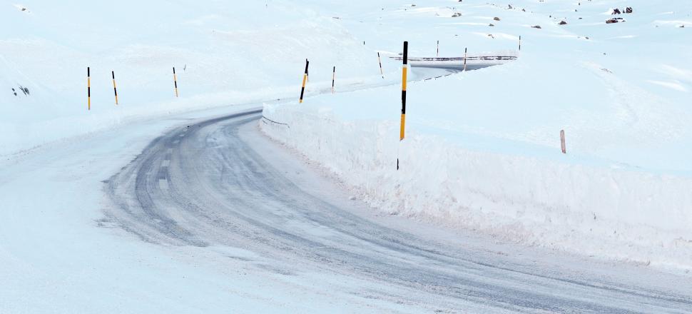 Free Image of Hazardous icy winter road 
