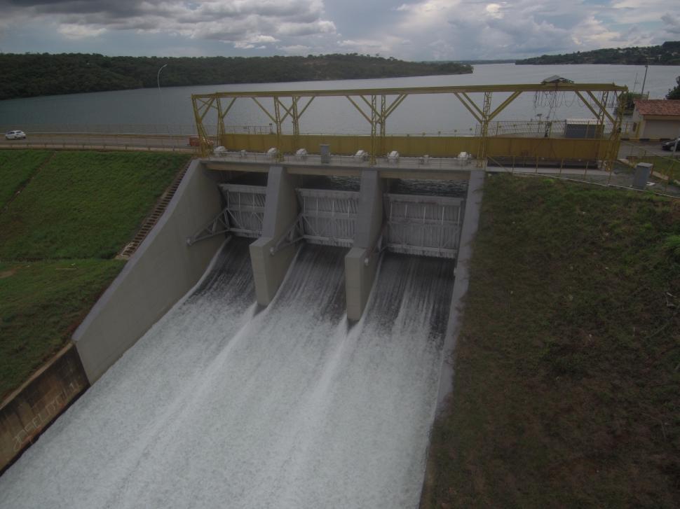 Free Image of Water Release from Dam Bridge  