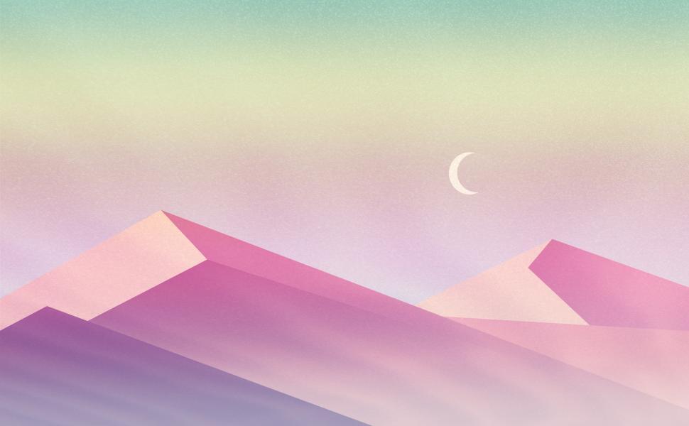 Free Image of Colorful Abstract Desert Landscape 
