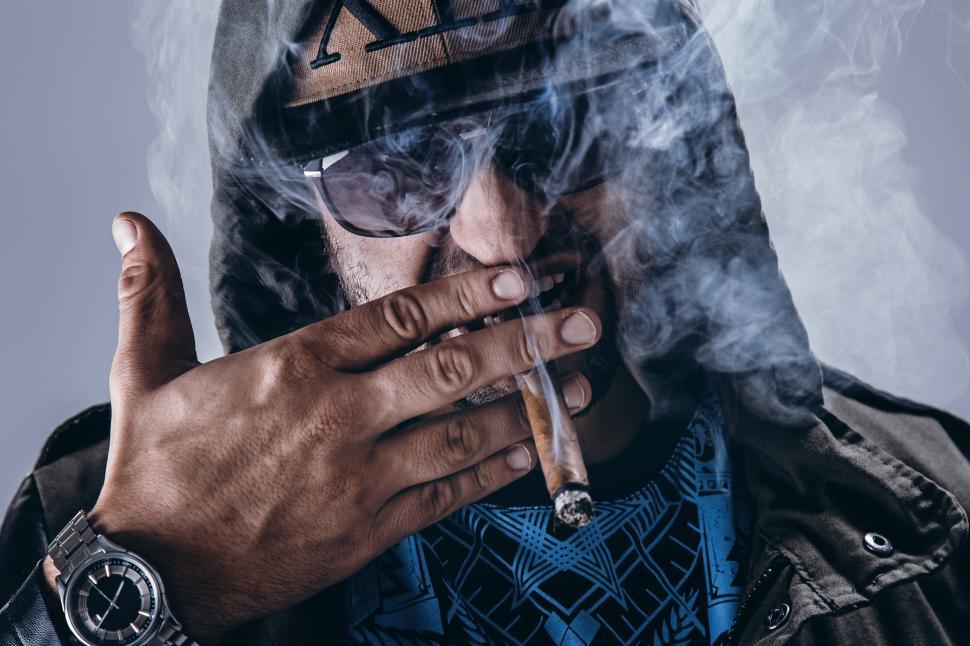 Free Image of Guy with cigar 