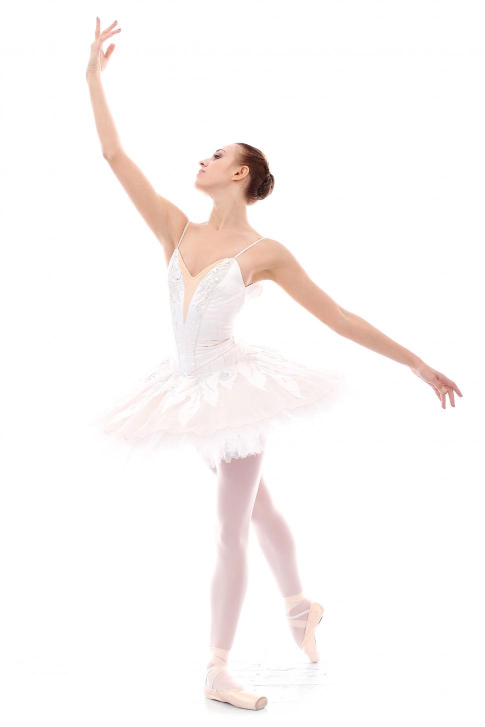Free Image of Gorgeous ballerina in ballet pose 