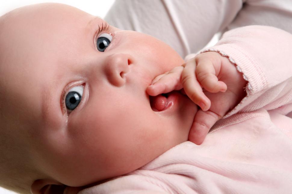Free Image of Close up of a young and beautiful baby 