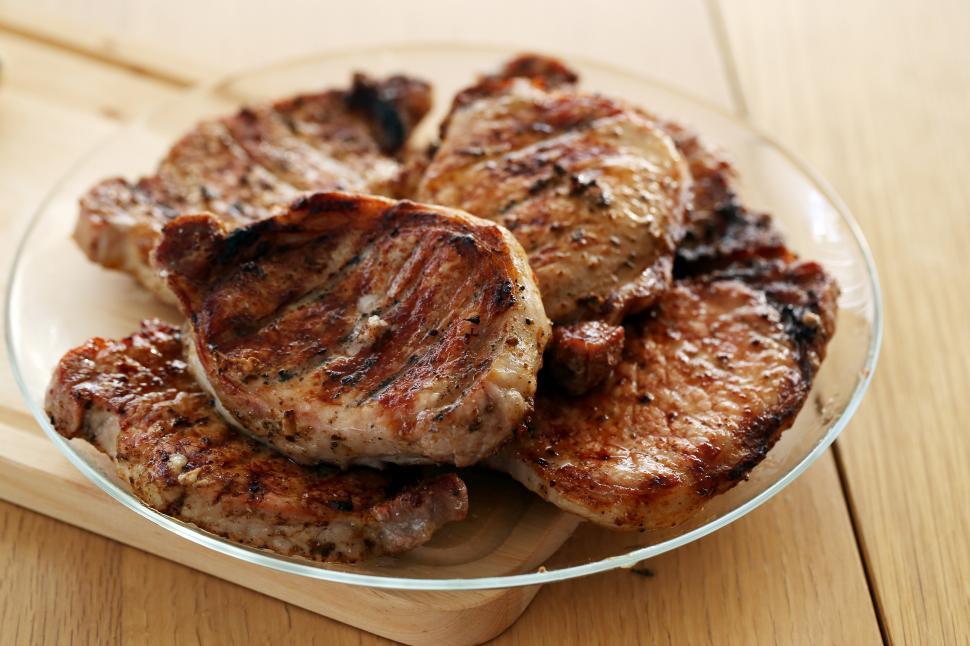 Free Image of Indoor. Delicious meat at the table 