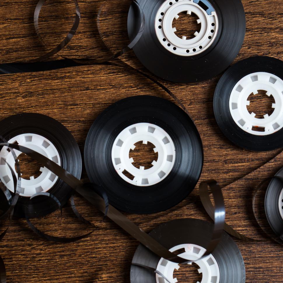 Free Image of Audio tape spools 