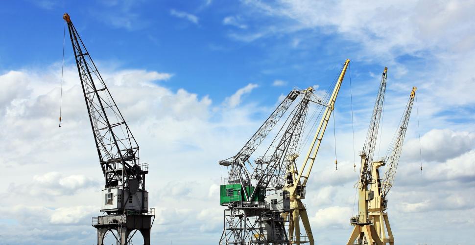 Free Image of Harbor Cranes 