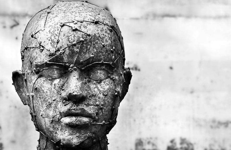 Free Image of Scrap sculpture head 