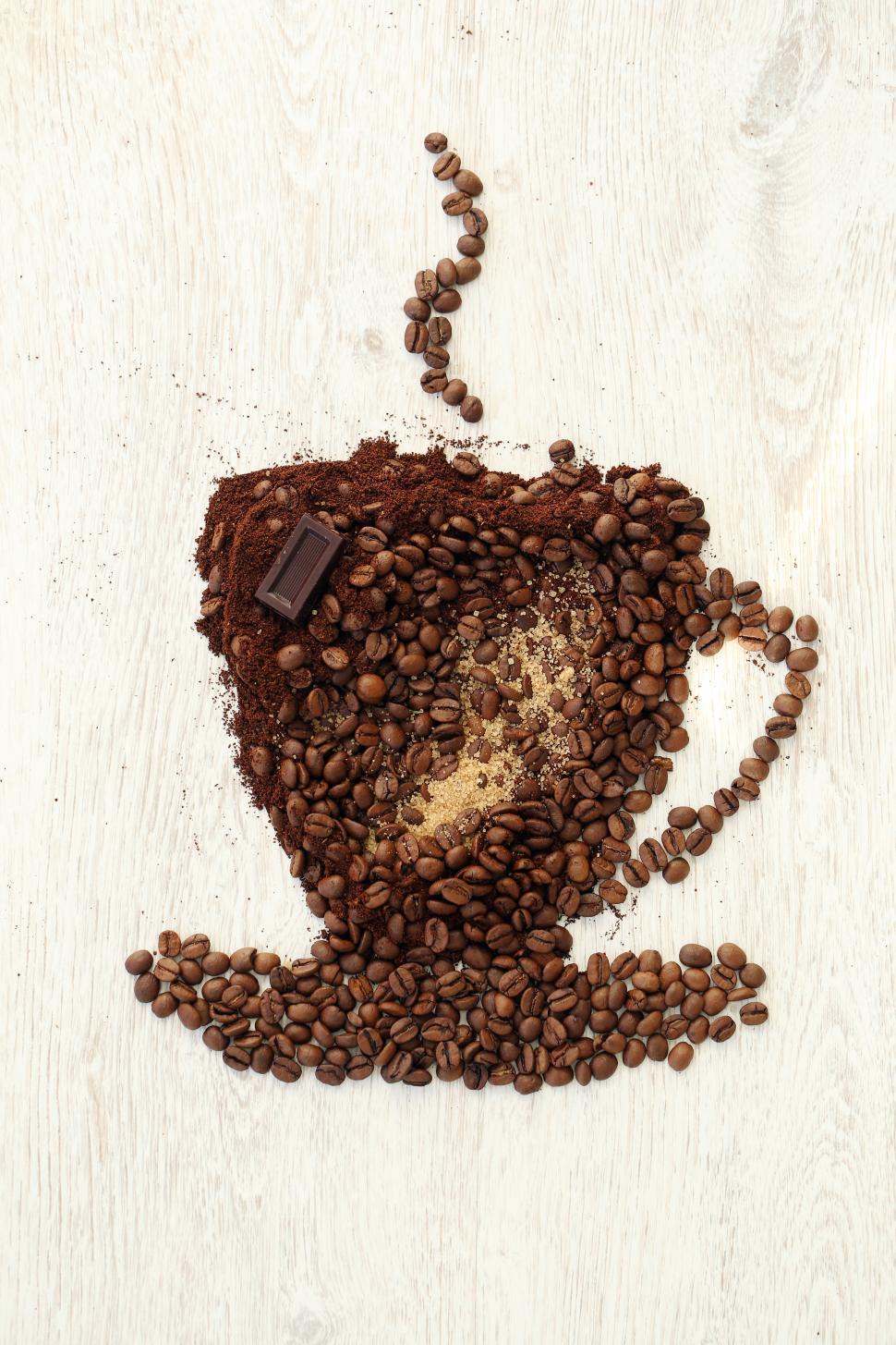 Free Image of Coffee cup made from coffee 