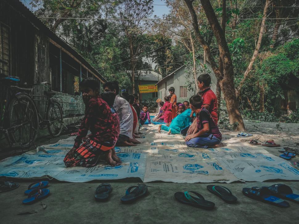 Free Image of Prayer about to start in a village mosque  