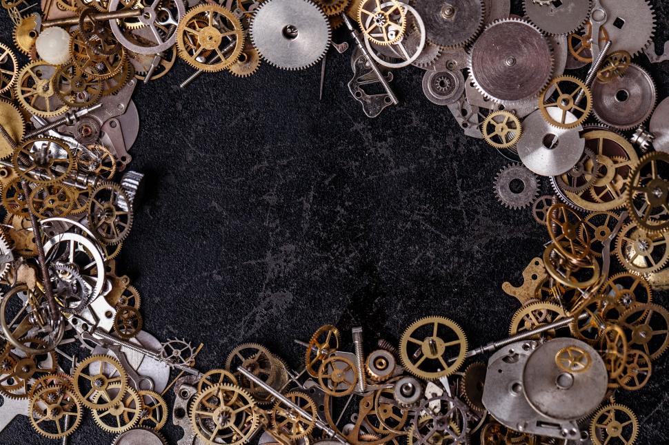 Free Image of Gears on the table - Frame 