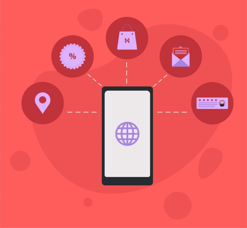 Free Image of Flat icon - business online 
